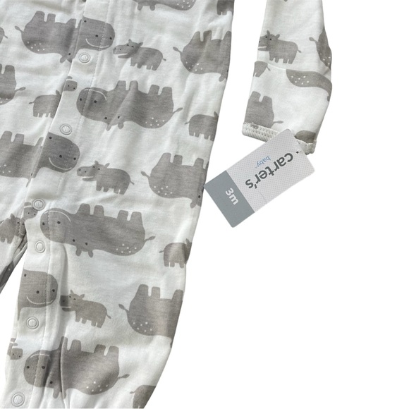 Carters One piece Matching Hippo Set - Picture 5 of 9